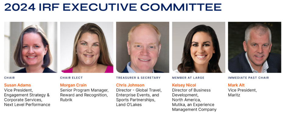 Rewards And Recognition Network IRF Names 2024 Executive Committee   2024 IRF Executive Committee 